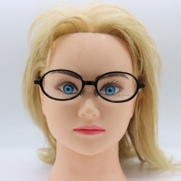 Black Round Thick Rim 70s Style Glasses Deadstock Made in Japan 49 19 145 - Picture 1 of 4